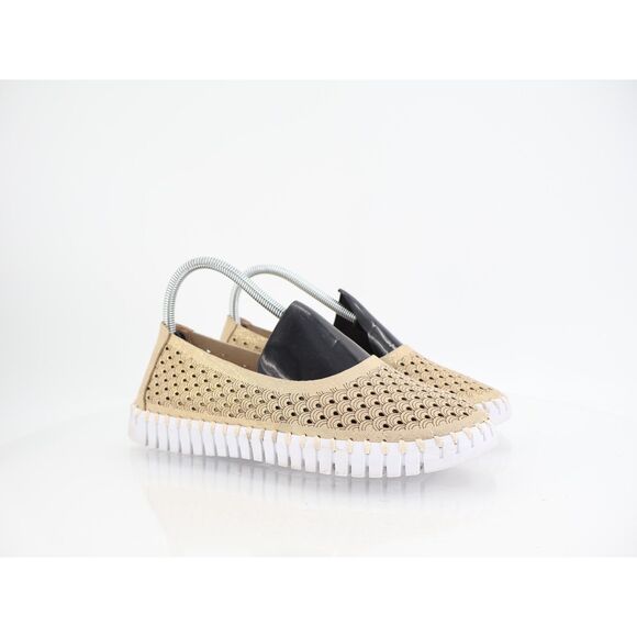 Ilse Jacobsen Women Tulip Bit Platform Slip On Shoe Size 40 10 Gold Loafer - Picture 2 of 12